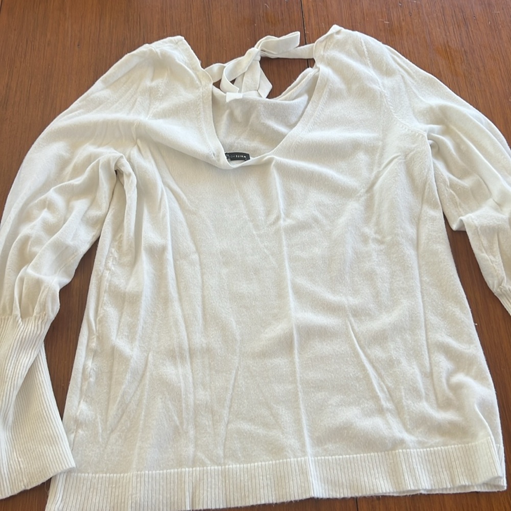 WHBM cashmere ekru sweater - Picture 4 of 6